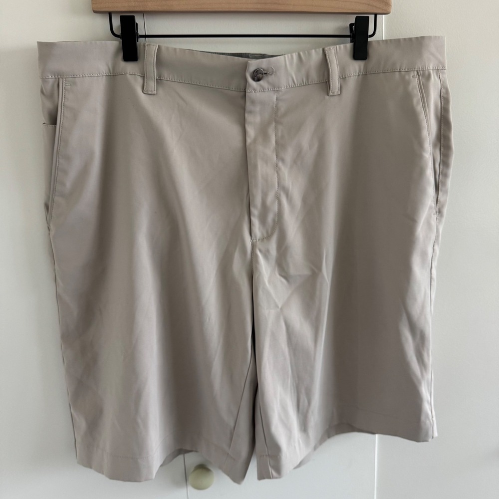 Callaway Mens Golf Shorts Khaki Beige Stretch Optimum Performance Size 38
